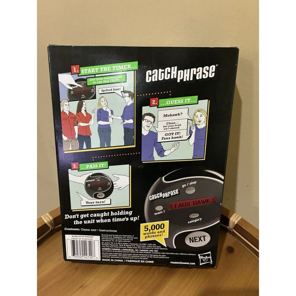 Hasbro Catch Phrase Handheld Electronic Game Grab it Guess It Pass It B7389 NEW